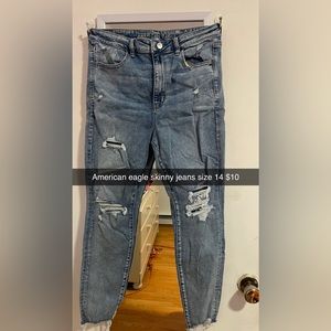 American eagle skinny jeans size 14 short